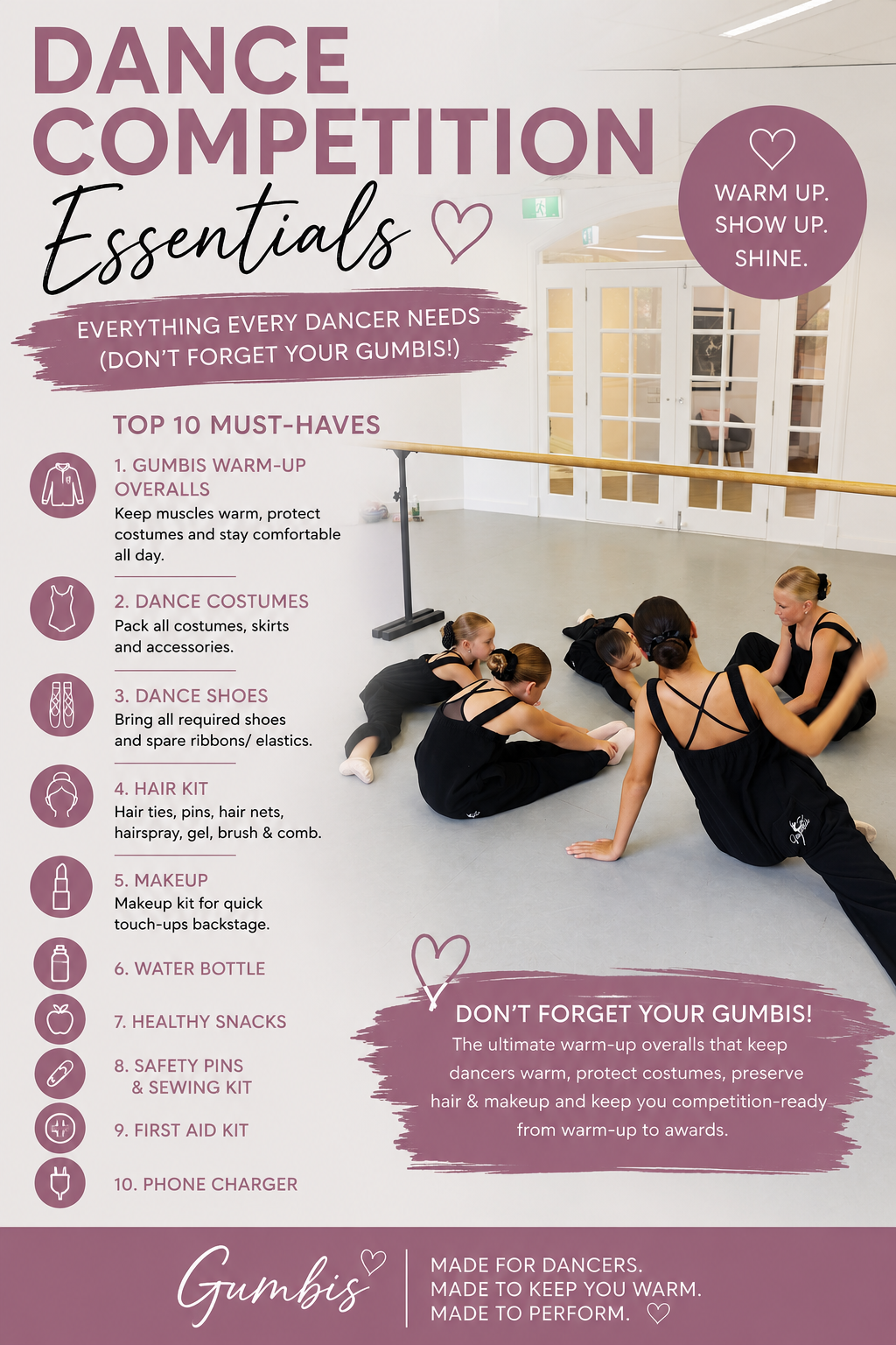 Dance Competition Essentials: Everything Every Dancer Needs (Don't Forget Your Gumbis!)